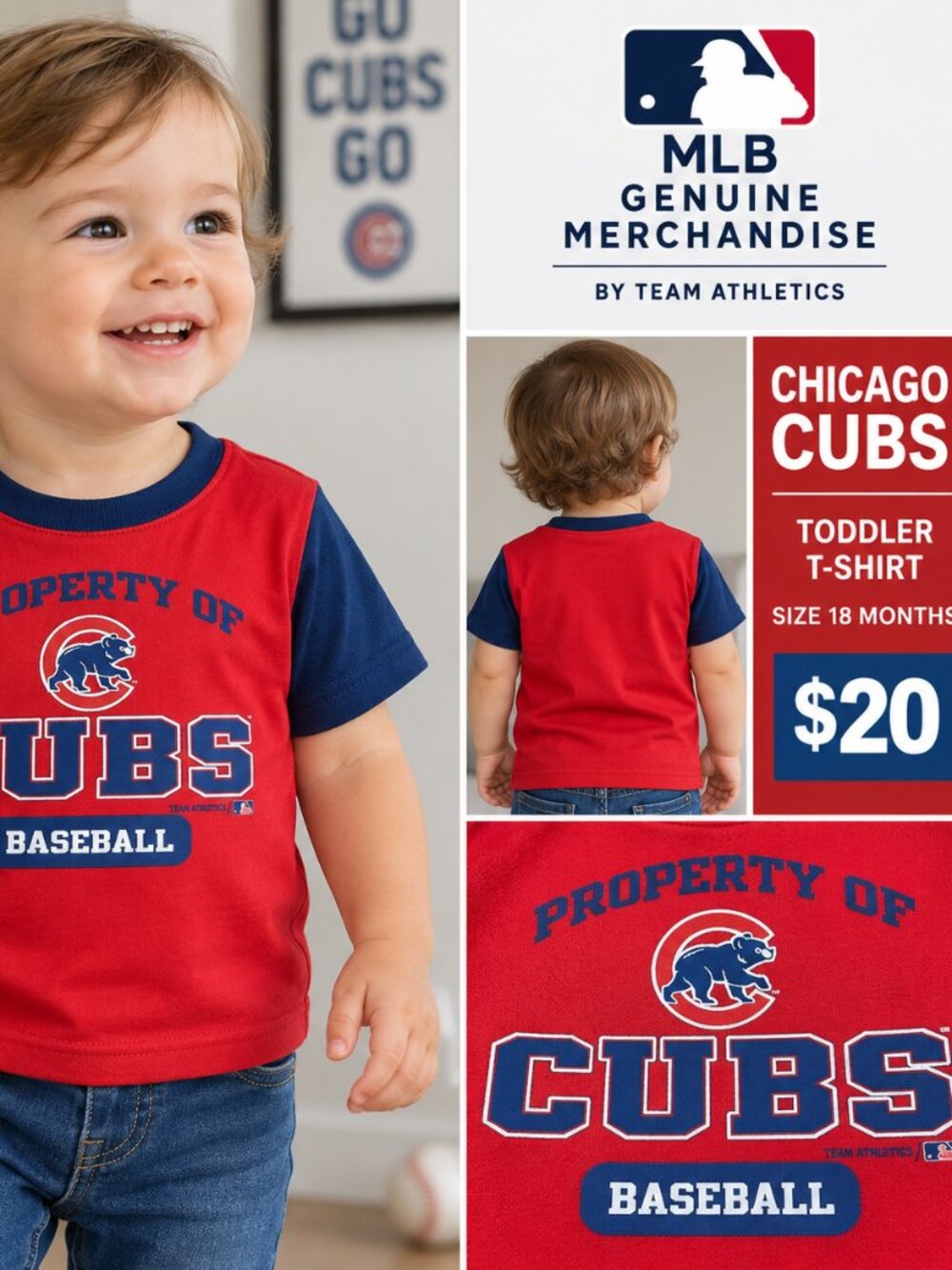 CHICAGO CUBS MLB TODDLER SHIRT โ 18 MONTHS โ $20 ๐ฅโพ